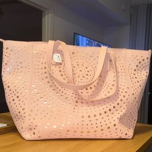 Pink Perforated Tote Bag